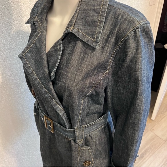 Forth & Towne Denim Trench Coat XL - Picture 4 of 13